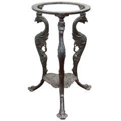 Console Base With Fancy Patterns, Patinated Cast Iron