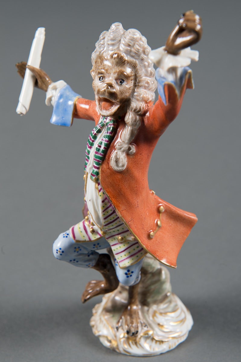 A 19th Century German Meissen Porcelain Figure of the Band Conductor 3