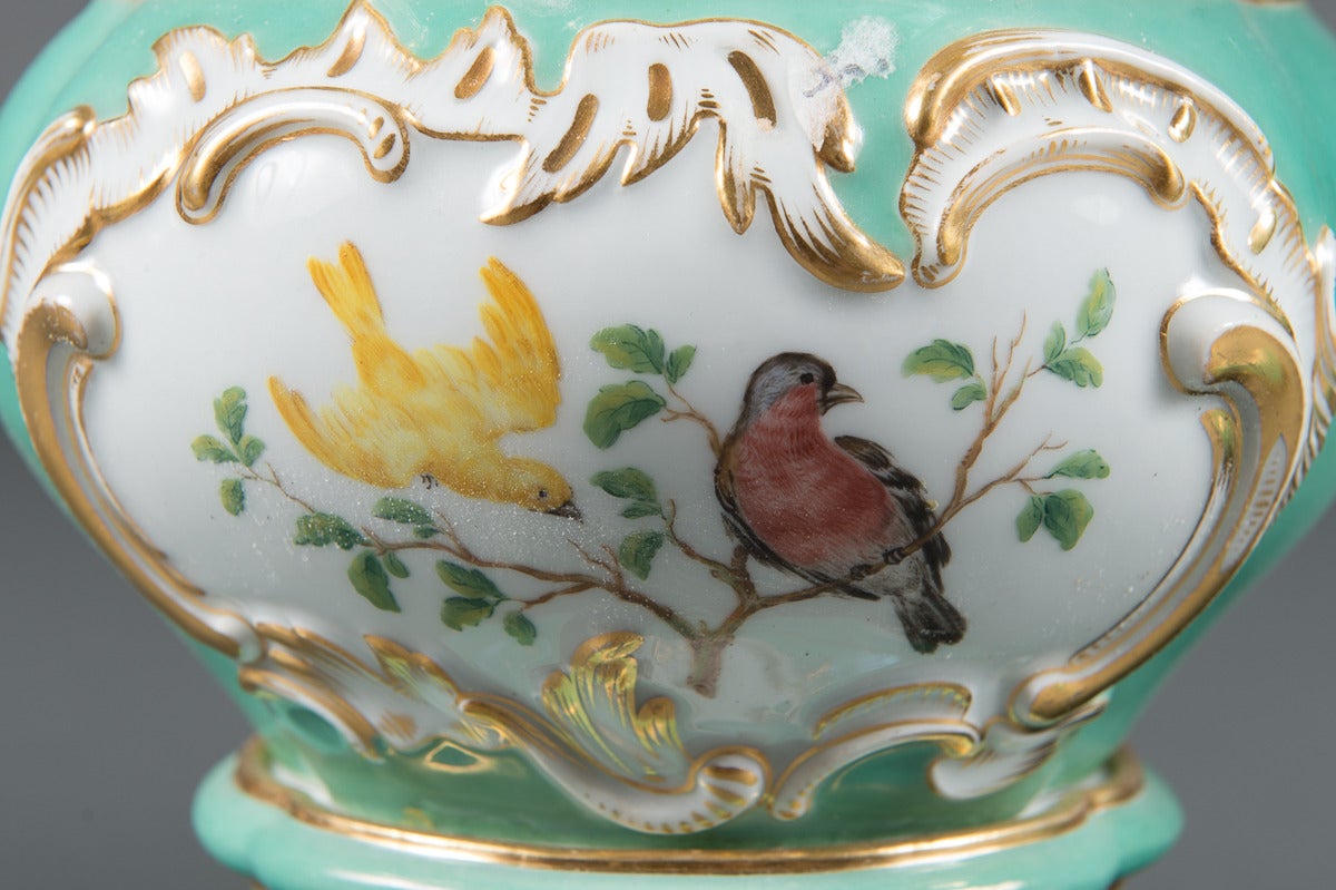 Art Nouveau A Fine Pair of 19th Century German Meissen Porcelain Vases For Sale