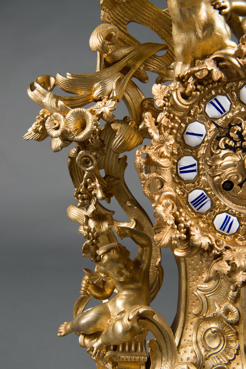 A French Gilt Bronze Figural Clock. 1
