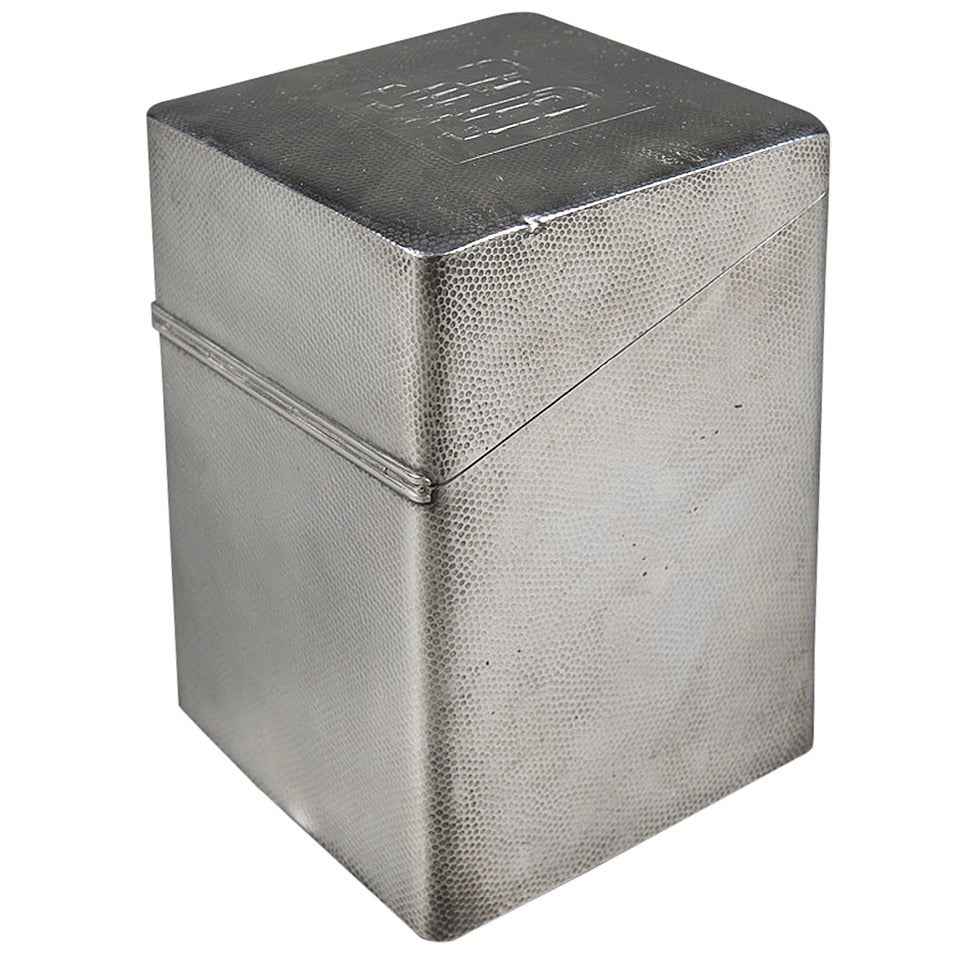 American Made Sterling Silver 950 Hammered Cigar Humidor Box