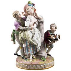Large 19th Century Meissen Porcelain Group