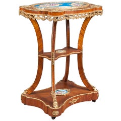 Table d'appoint en porcelaine de Sèvres montée sur bronze doré