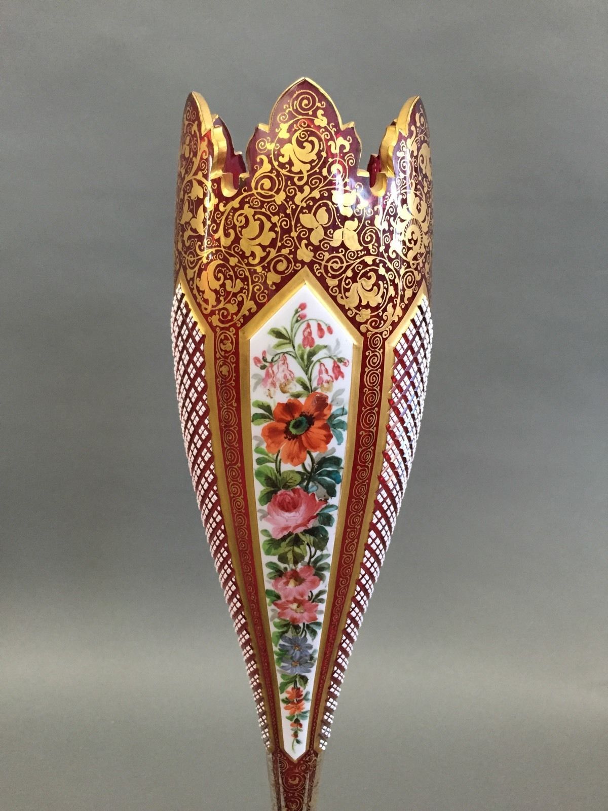 An Early 20th Century Bohemian Cut-Glass Vase

Czechoslovakia, Circa 1900
 
Dimensions: Height: 16