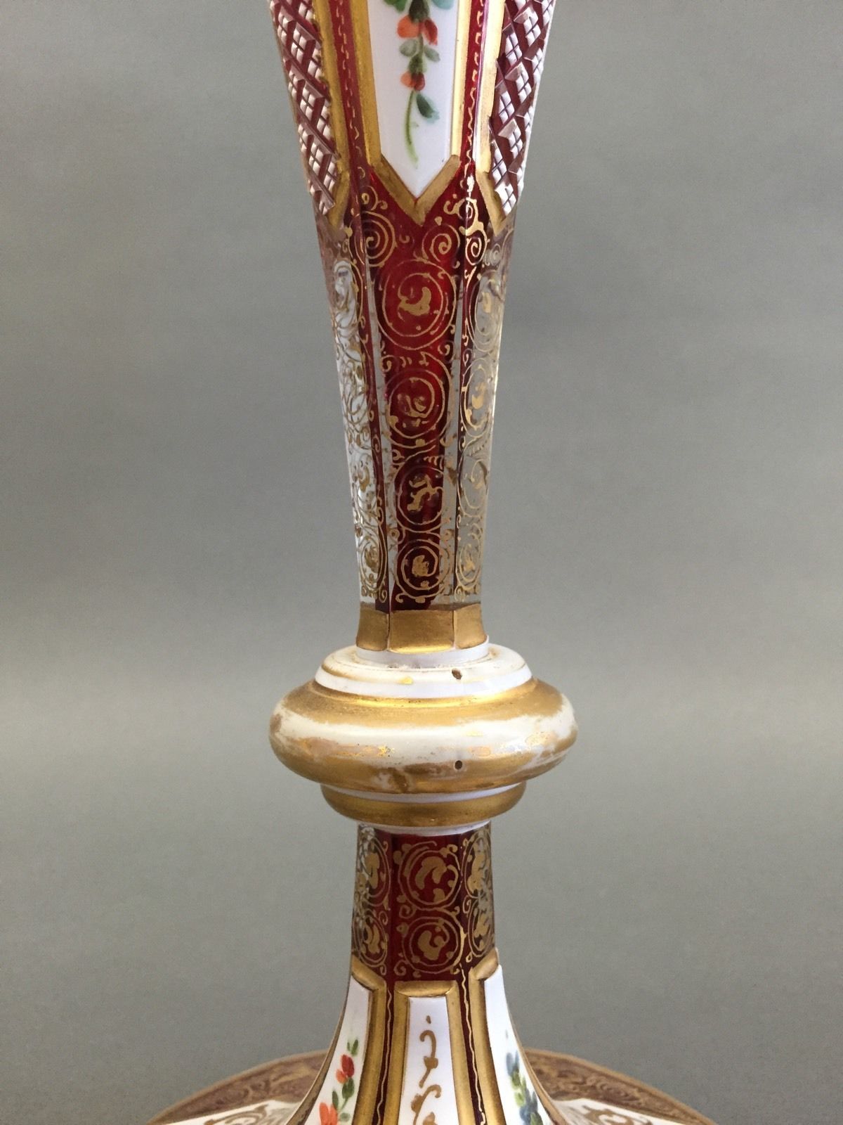 An Early 20th Century Bohemian Cut-Glass Vase 1