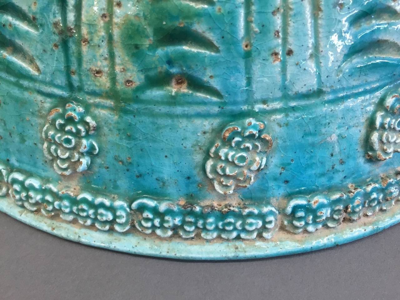 A Pair of Persian Ceramic Turquoise Handcrafted Bowls 3