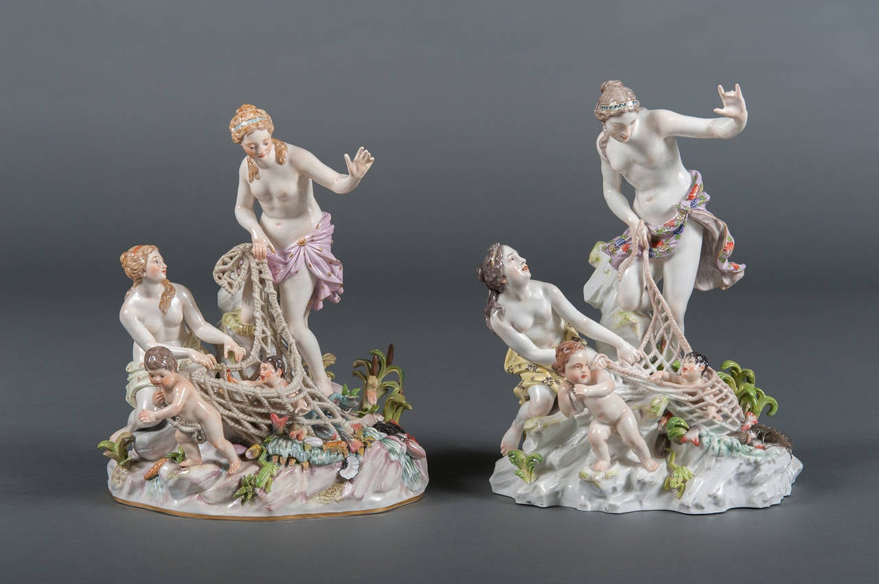 A 19th Century German Meissen Porcelain Group Titled 