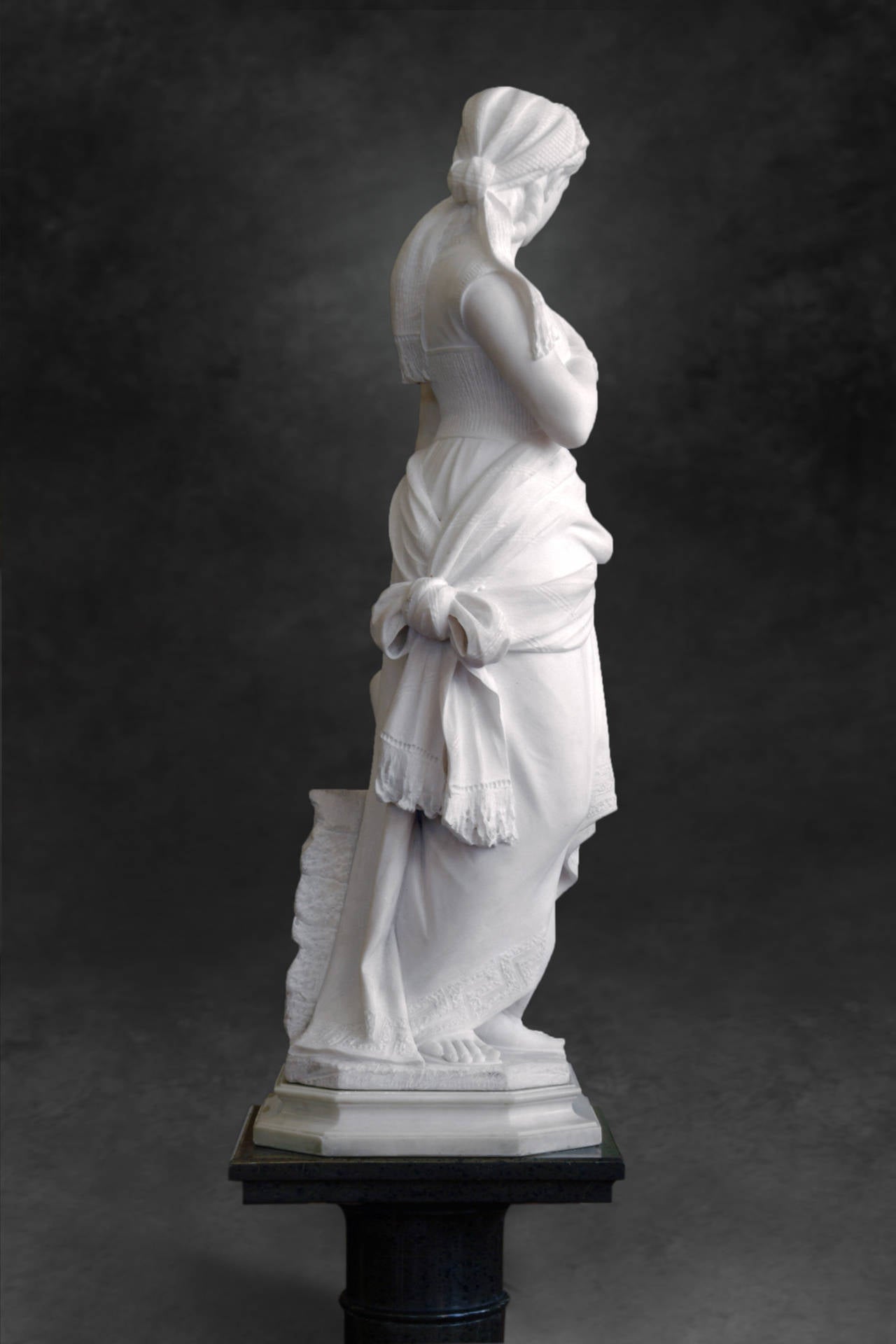 An Antique Italian Carrera Marble Sculpture by the well