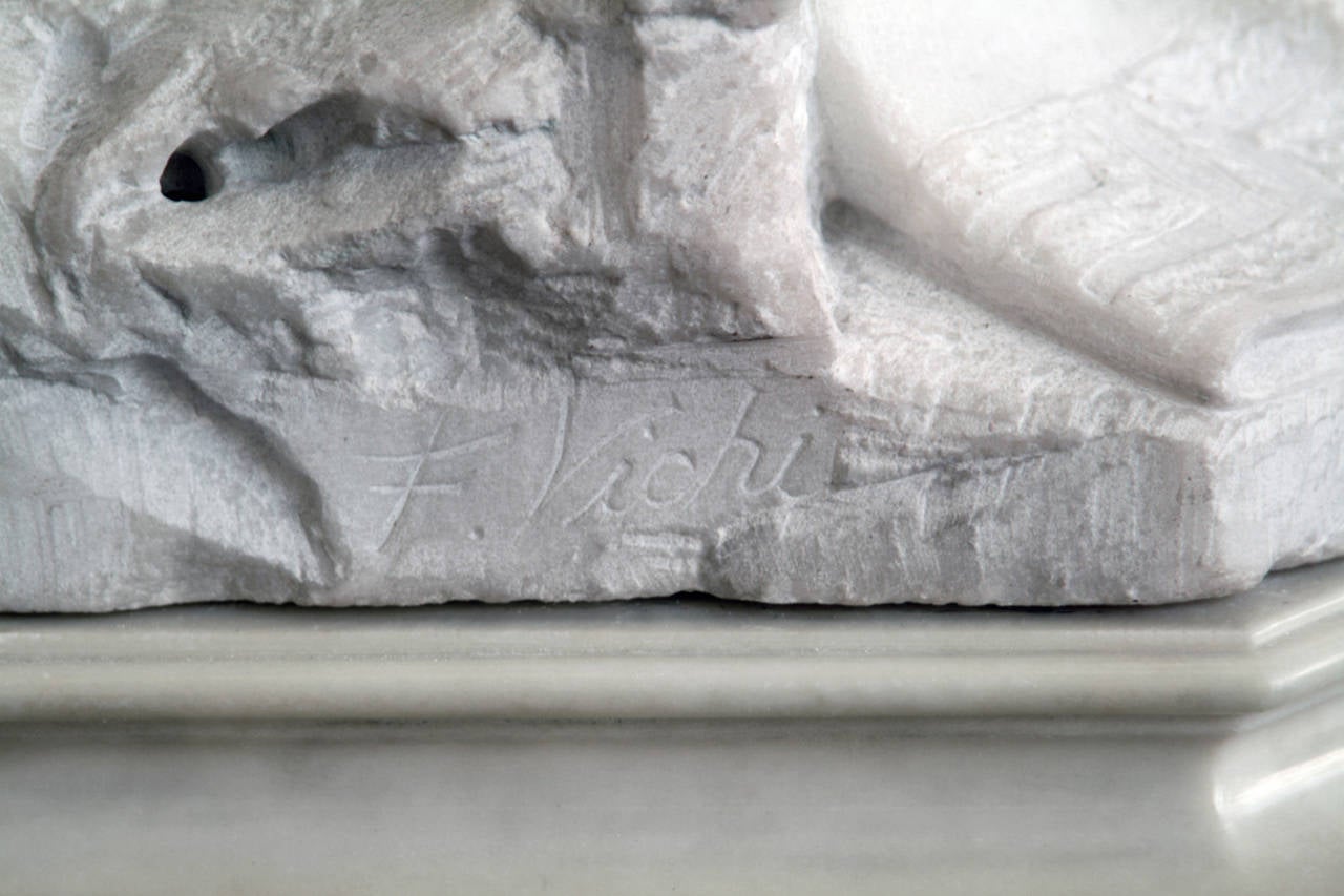 An Antique Italian Carrera Marble Sculpture by the well