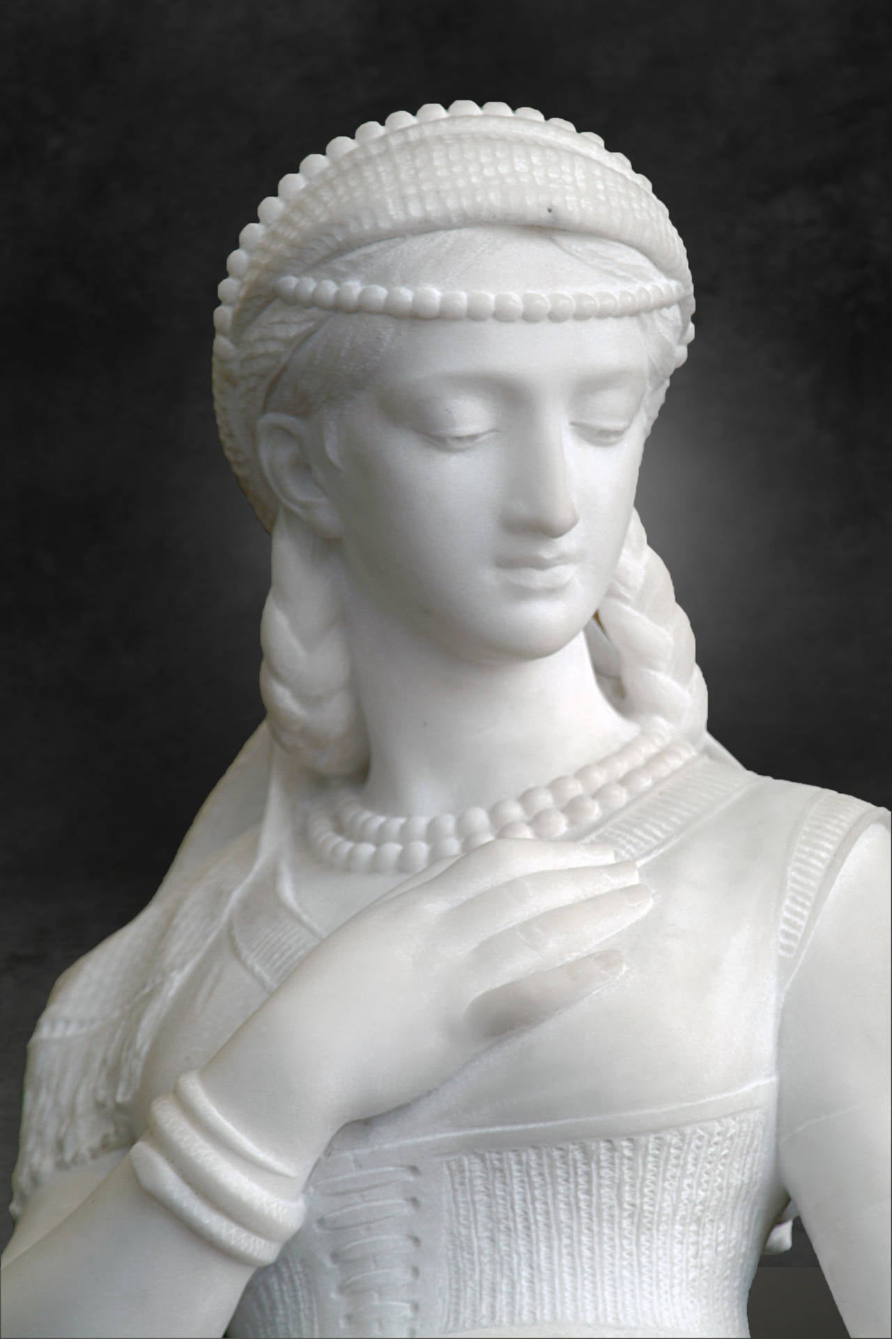 An Antique Italian Carrera Marble Sculpture by the well