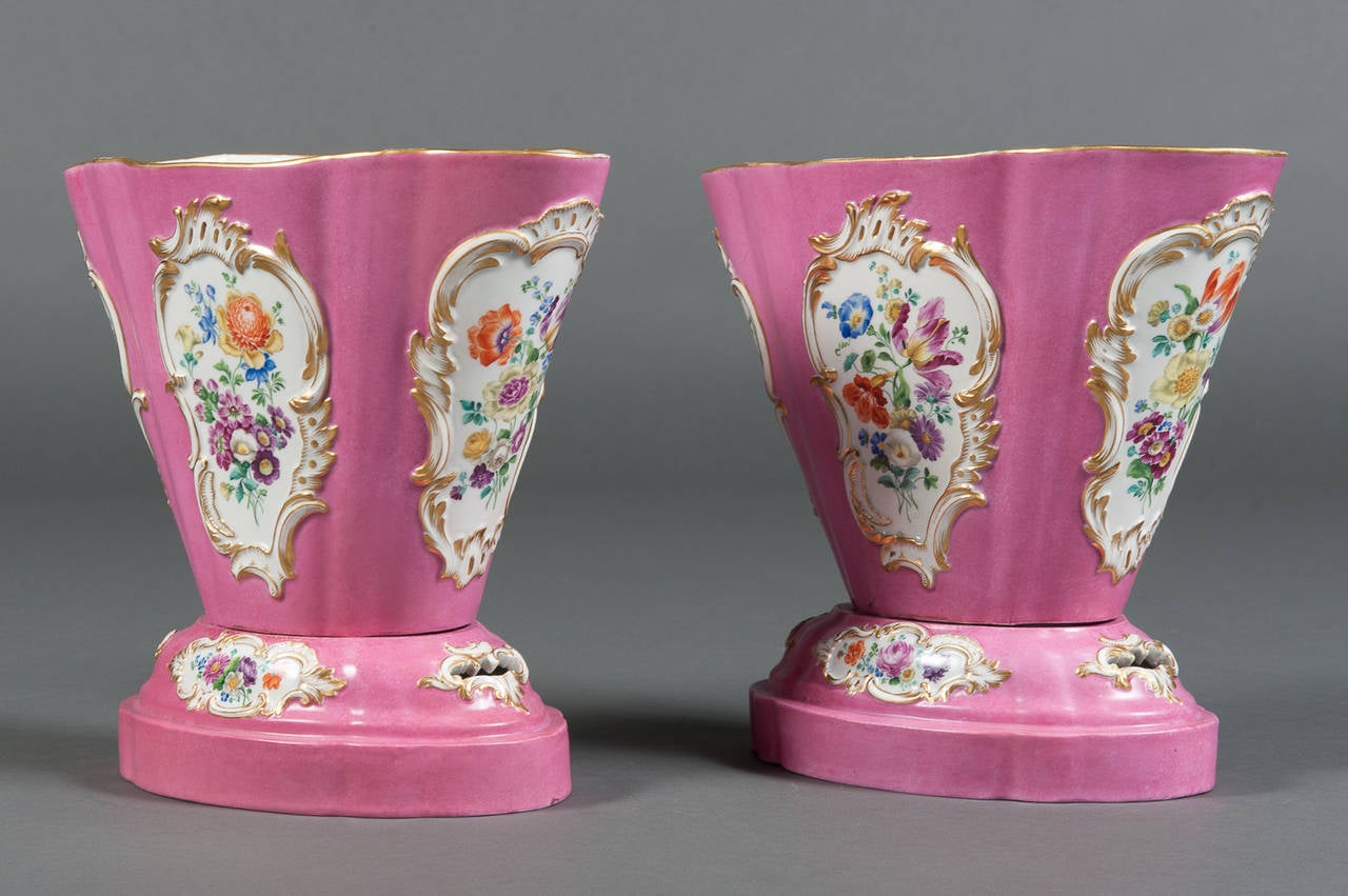 A Pair of 19th Century Pink Ground Meissen Porcelain Cachepots on Bases

Circa 1880
 
Origin: Germany
 
Depth: 7