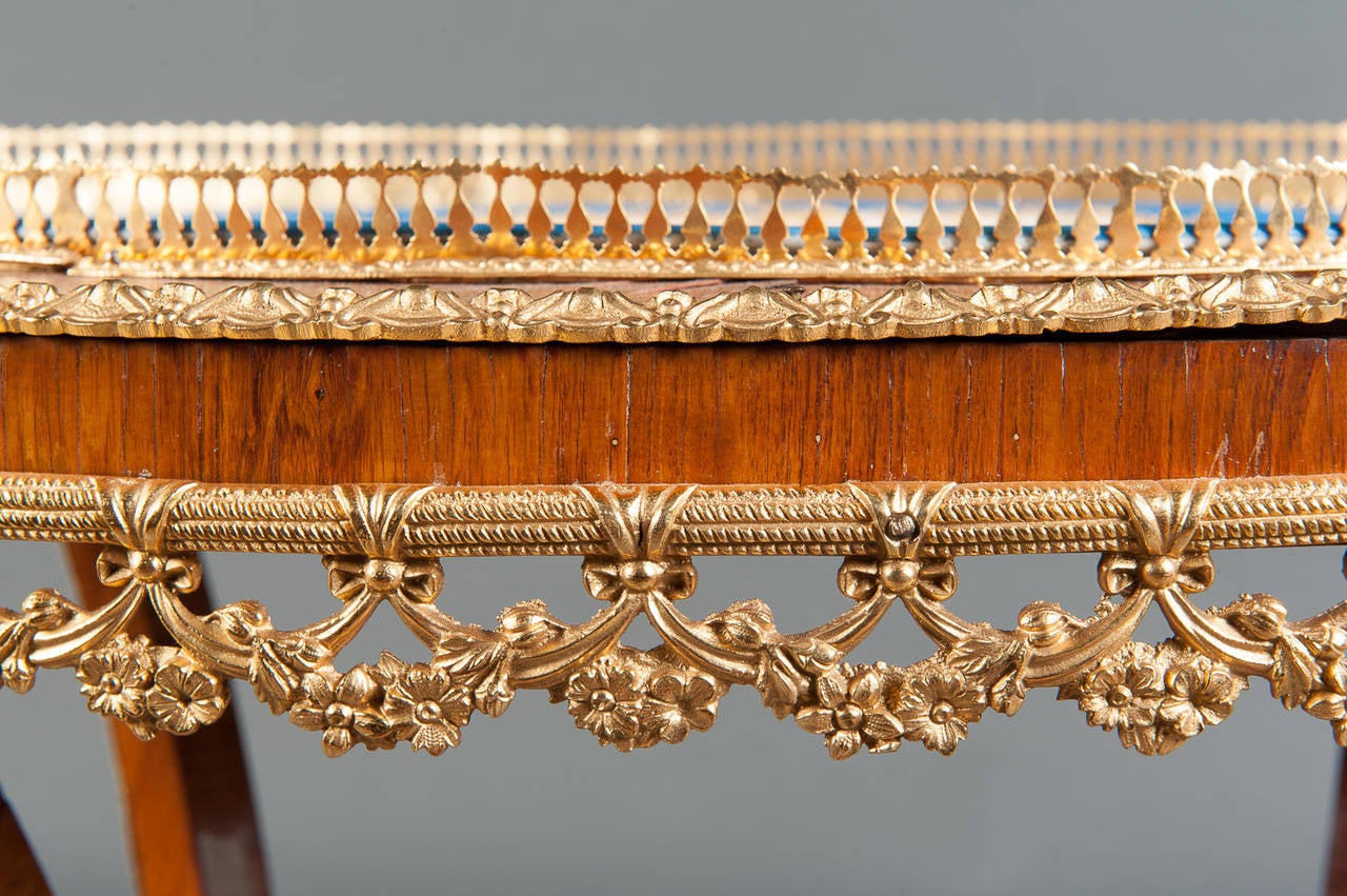 19th Century Ormolu-Mounted Sèvres Porcelain Side Table For Sale