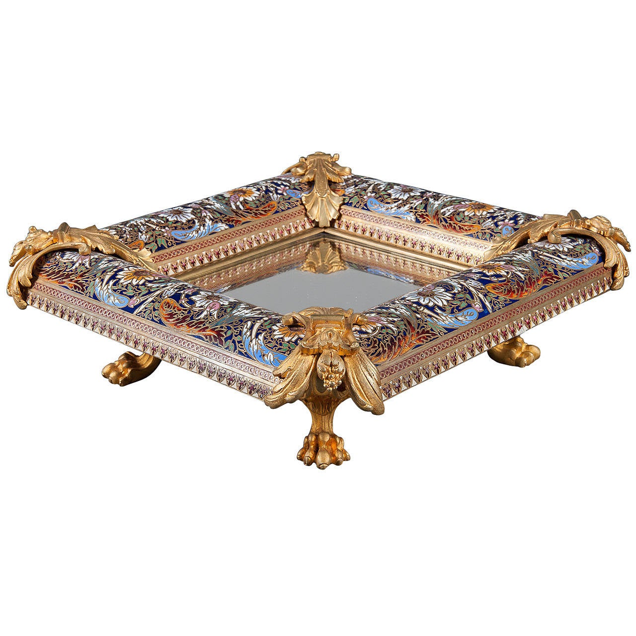 A Fine 19th Century French Champlevé and Gilt Bronze Centerpiece For ...