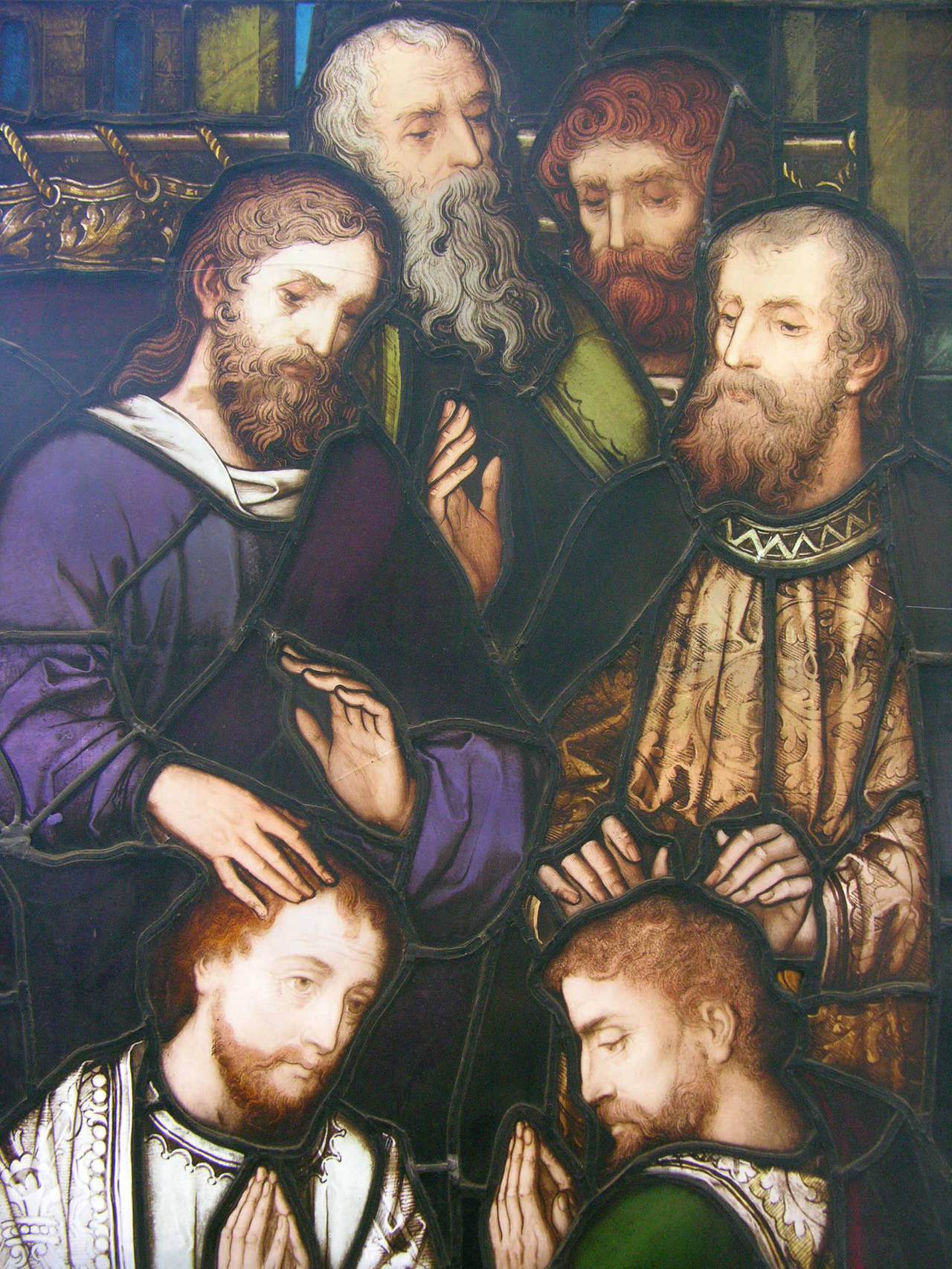 Six-Panel Stained Glass Windows by Mayer of Munich