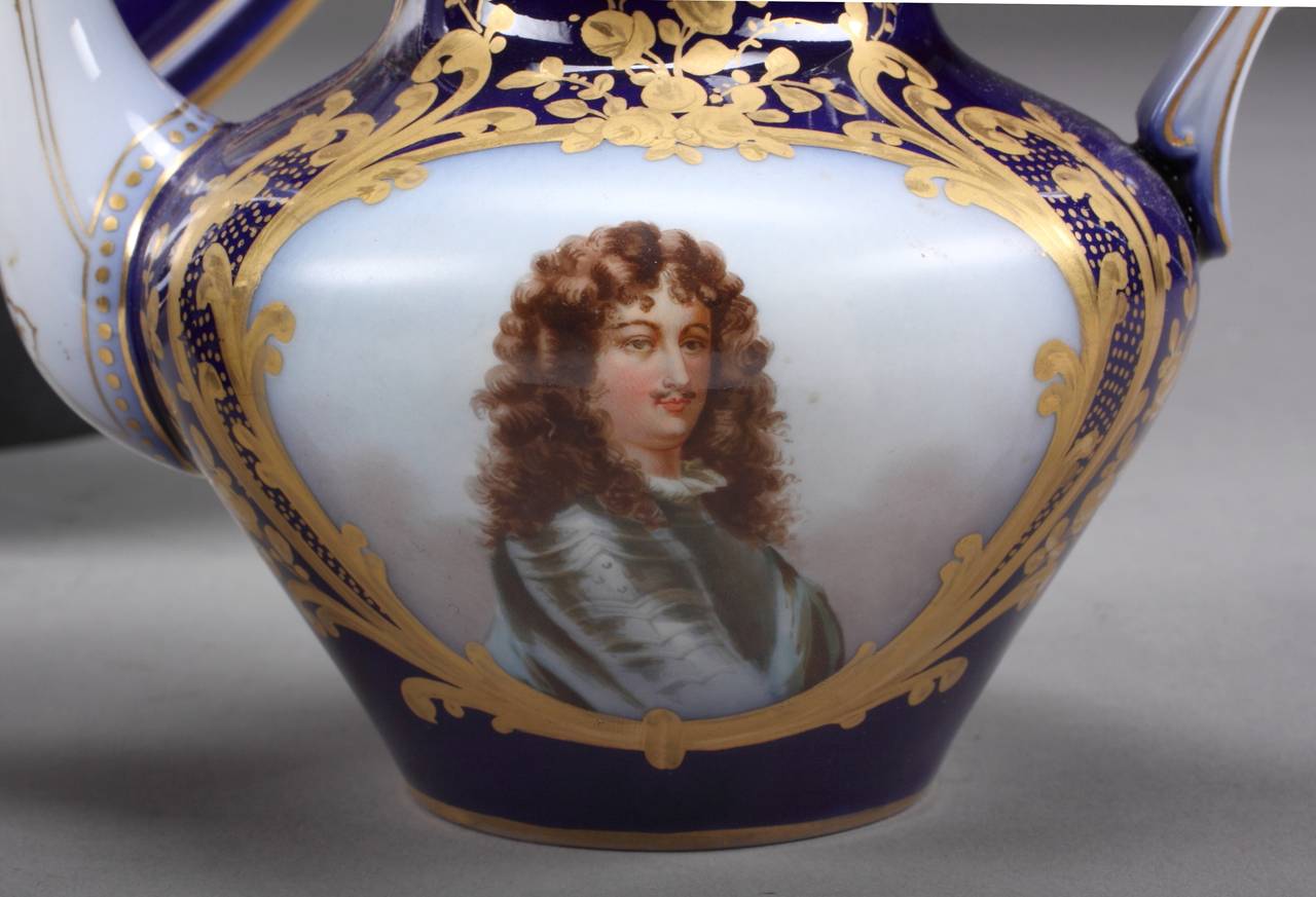French Sevres Factory Porcelain Tea Set