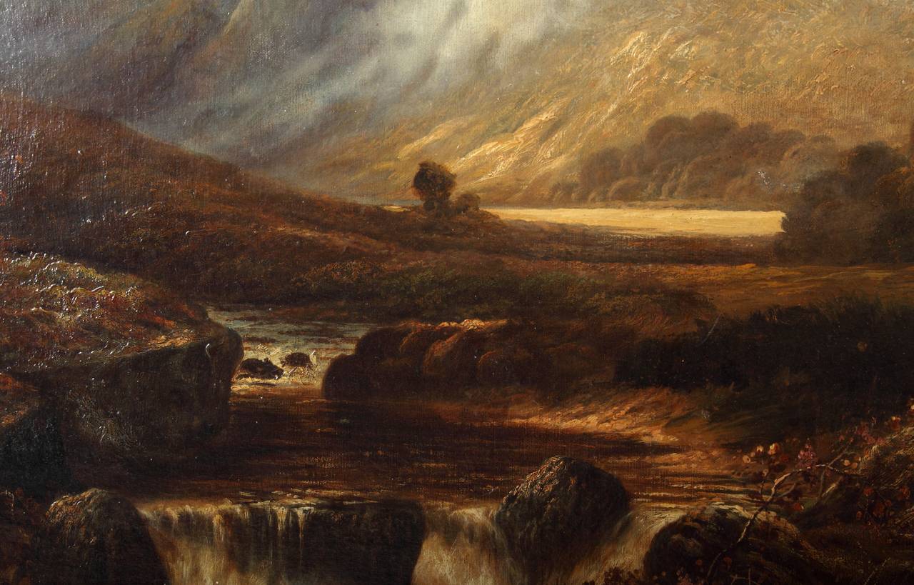 Öl auf Leinwand – Landschaft, Kreis von James Stark (1792–1859) (Britisch) im Angebot