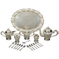 Vintage Superb 800 Silver Tea Set