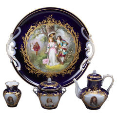 Antique Sevres Factory Porcelain Tea Set