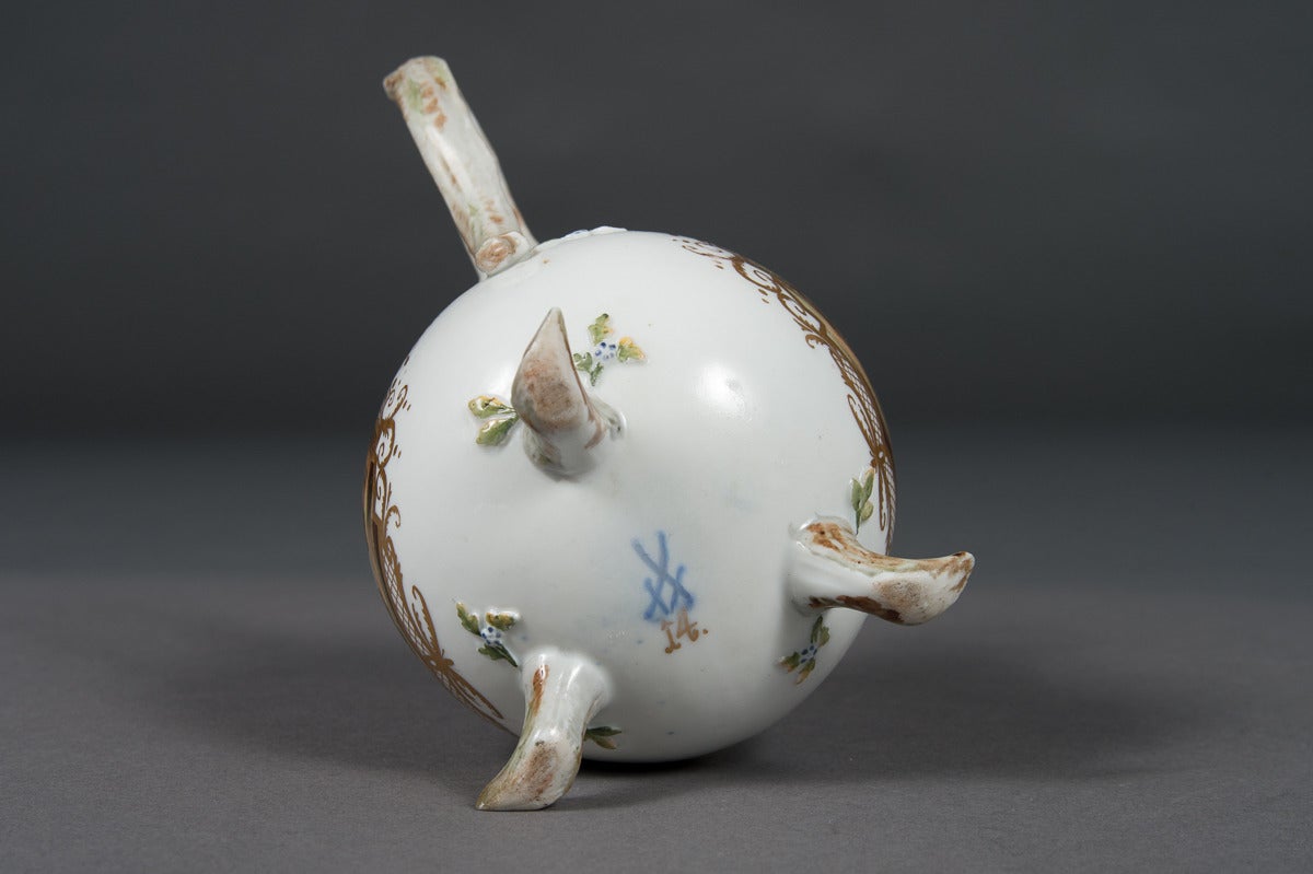 Fine Antique 19th Century Meissen Porcelain Topographical 12-Piece Tea Set In Good Condition In Los Angeles, CA