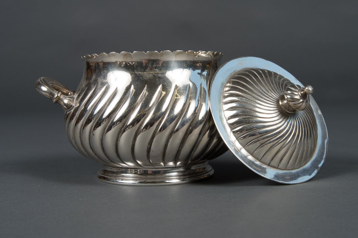 20th Century Antique Four-Piece Silver Plated Tea Set by Christofle For Sale
