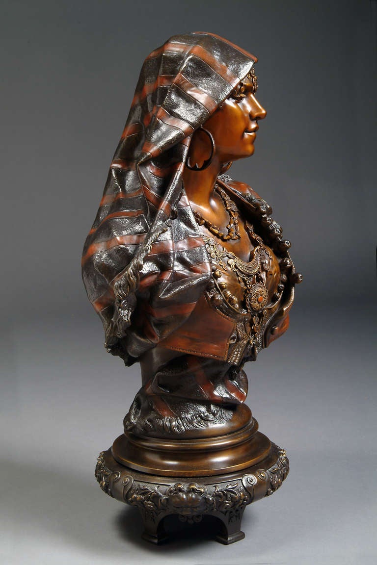 Orientalist bronze bust 
