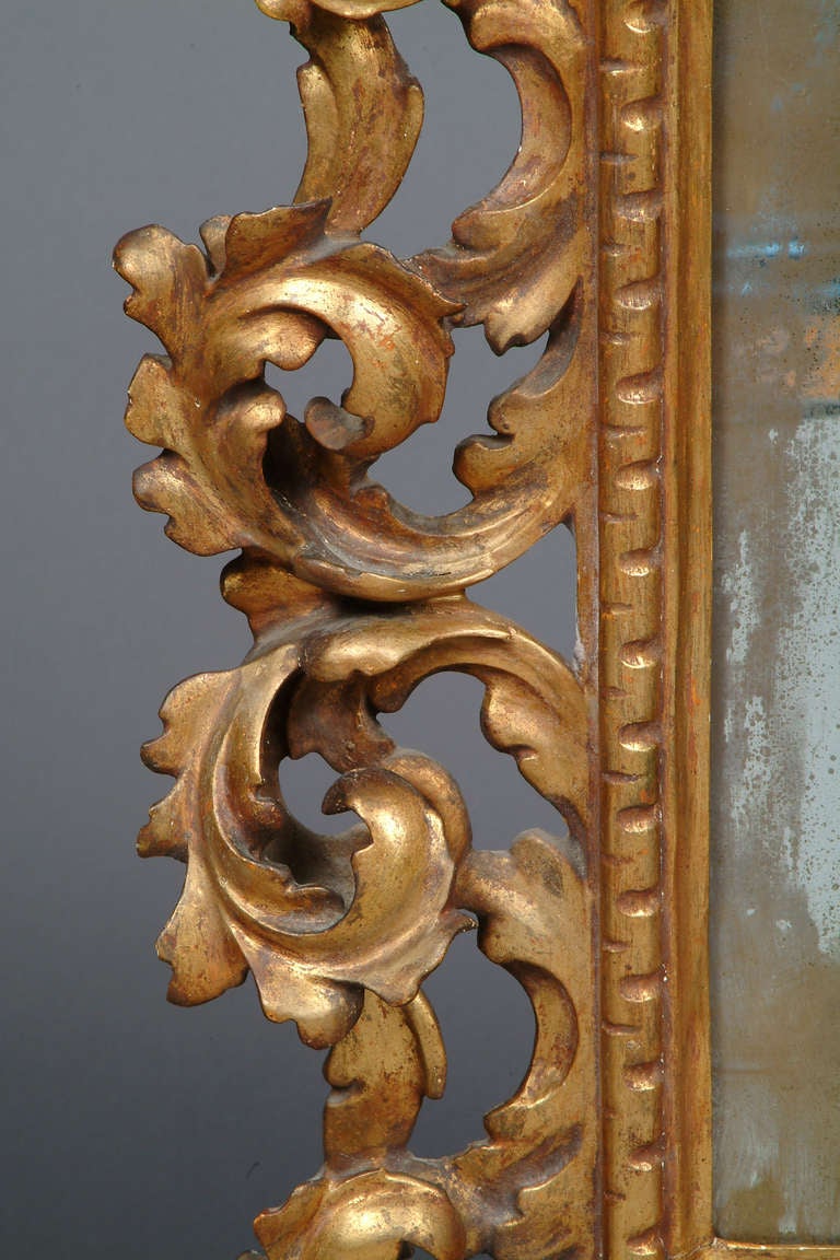 19th Century Italian Carved Wood Mirror