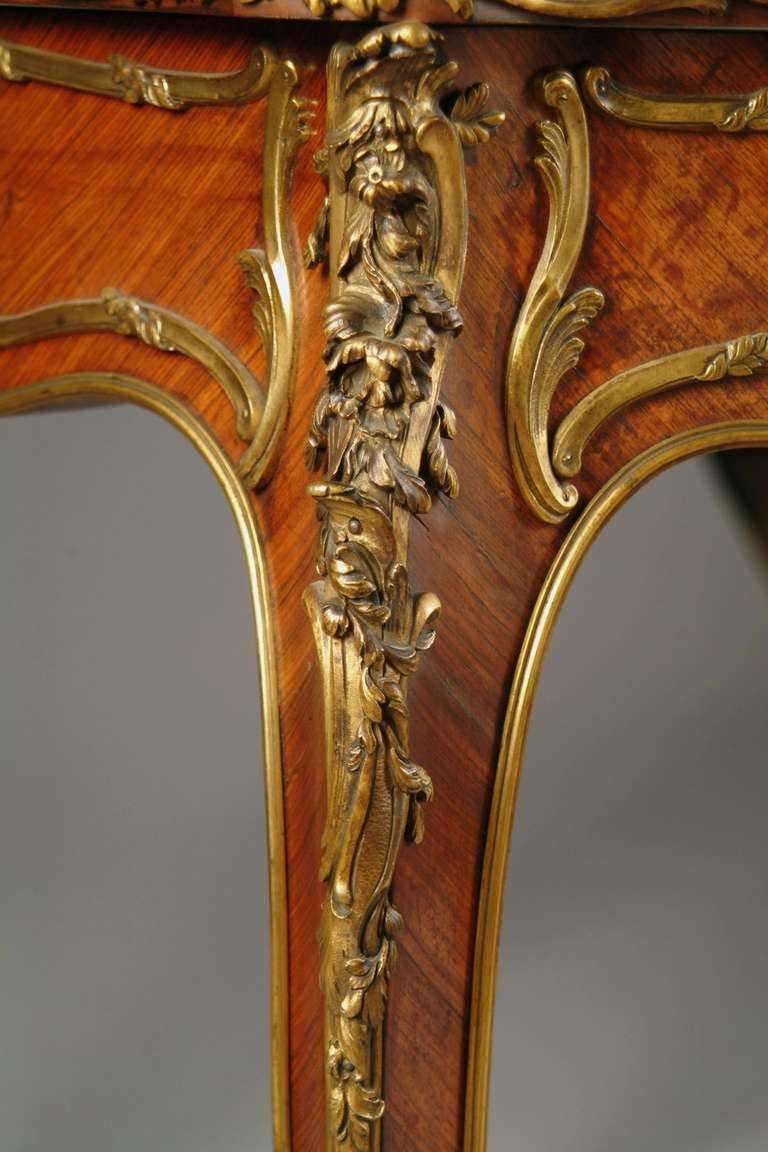 A Very Fine French Ormolu Mounted Kingwood Vitrine Table By Francois Linke 1