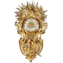 Imposing 19th C French Ormolu Cartel Clock