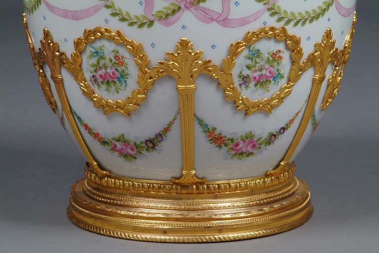 Sevres Gilt Bronze Mounted Cache Pot In Excellent Condition In Los Angeles, CA