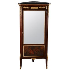Vintage French Ormolu Mounted Louis XV / XVI Style Corner Cabinet