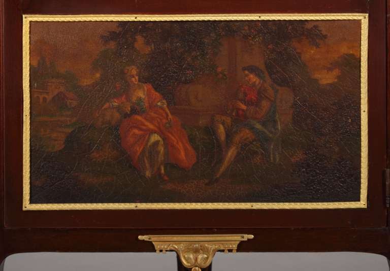 Eckschrank im Louis-XV-/XVI.-Stil mit Goldbronze-Montierung im Zustand „Hervorragend“ im Angebot in Los Angeles, CA