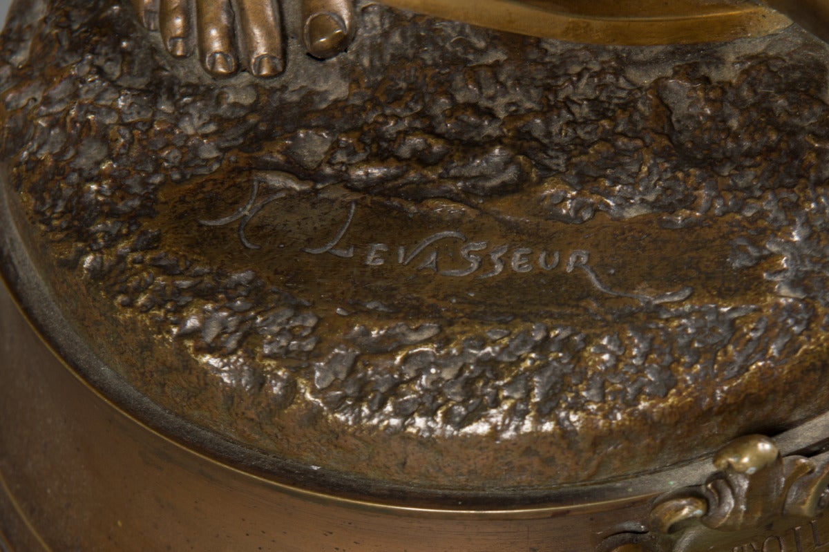 Henri Louis Levasseur Patinated Bronze Titled 