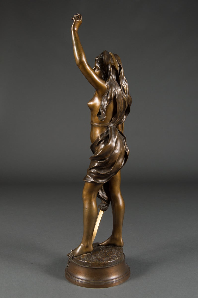 French Henri Louis Levasseur Patinated Bronze Titled 