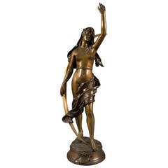 Henri Louis Levasseur Patinated Bronze Titled "Etoile du Berger, " 1853-1934