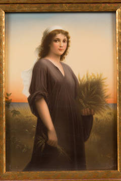 Berlin KPM Hand-Painted Porcelain Plaque Depicting "Ruth, " Circa 1900
