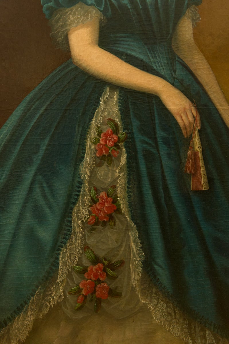 British George Buckley (English, 1823-1870), oil on canvas full length portrait