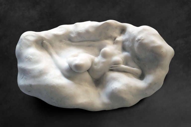A rare French Art Nouveau carved marble figure of a nude lady by Theodore Riviere. 
Signed: Theodore Riviere,
circa 1900, Art Nouveau Era.

Width 22