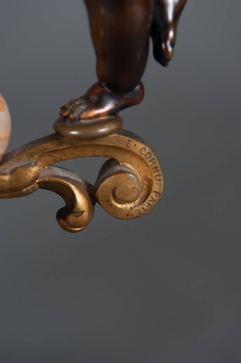 19th Century Champleve Enamel & Onyx Jardiniere Centerpiece by Eugene Cornu In Excellent Condition In Los Angeles, CA