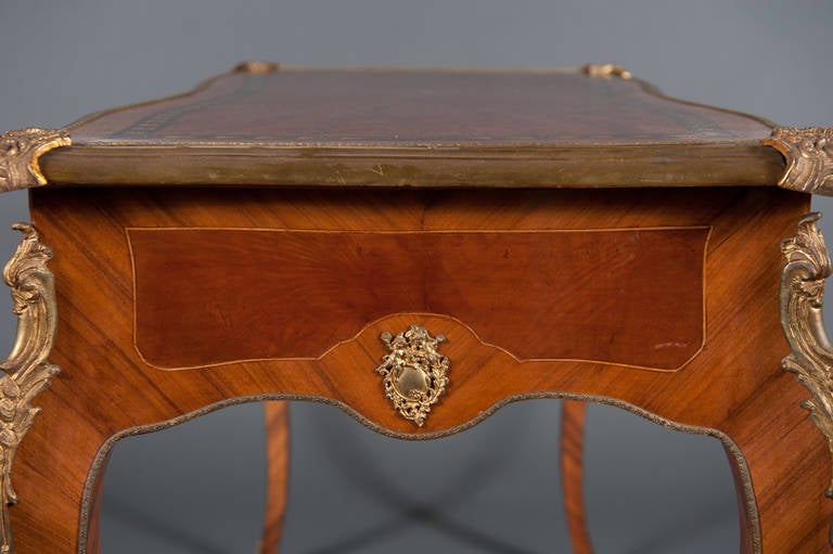 French Louis XV Style Gilt Bronze Mounted and Painted Desk 3