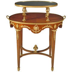 French Louis XVI Style Gilt Bronze-Mounted Two-Tier Pastry Table 1