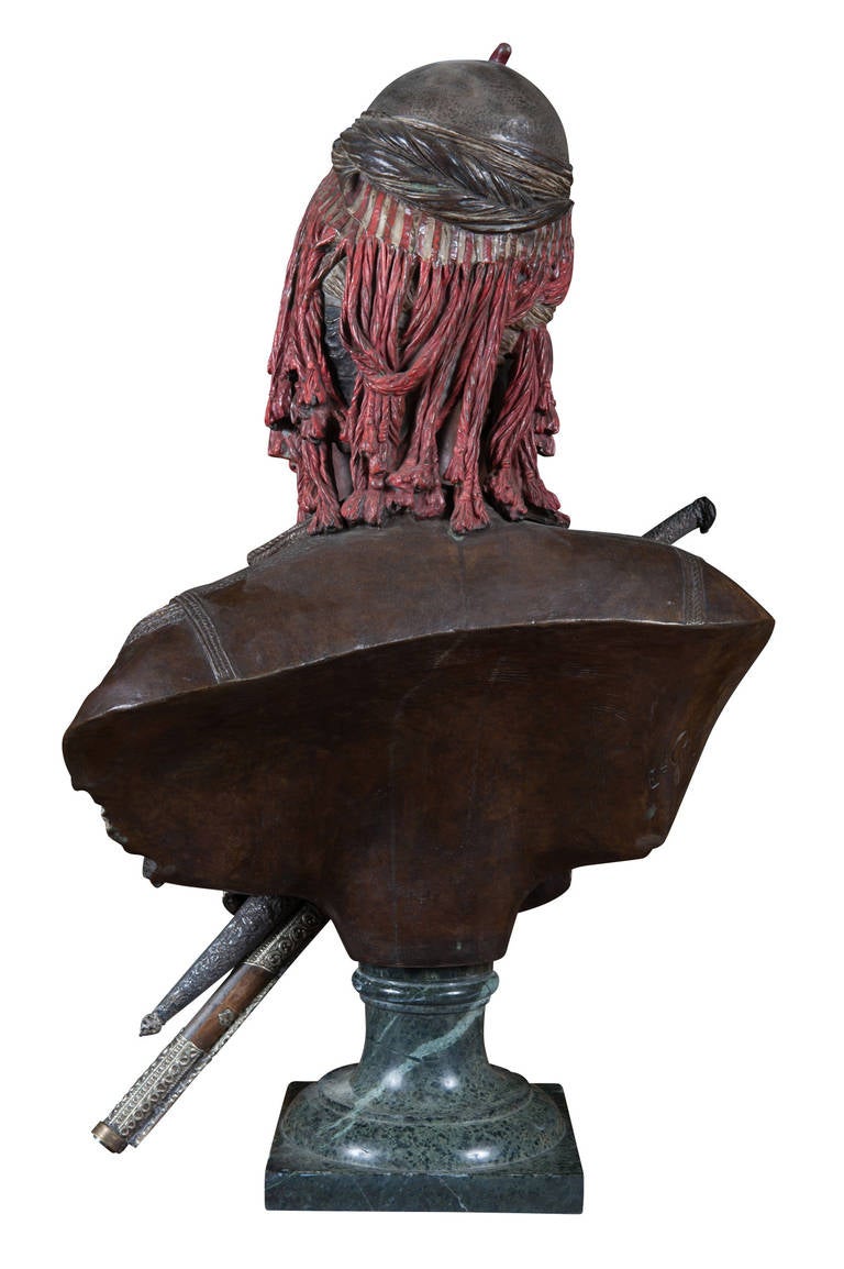 French Orientalist Bronze Bust 