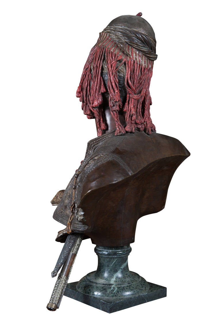 Orientalist Bronze Bust 