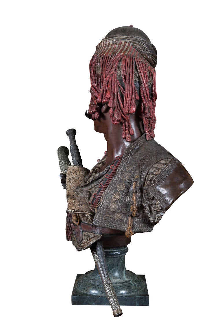 19th Century Orientalist Bronze Bust 