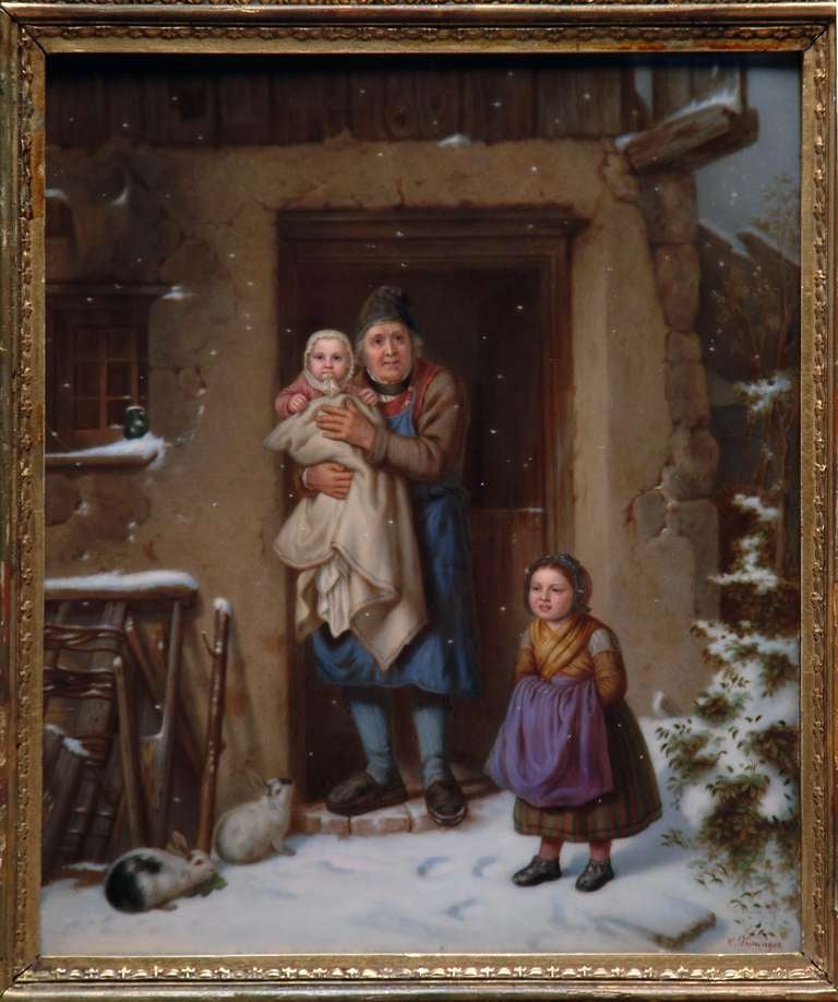 Large KPM Porcelain Plaque