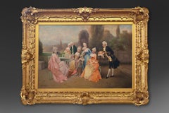 An English 19th Century Antique Painting Titled "New Love"
