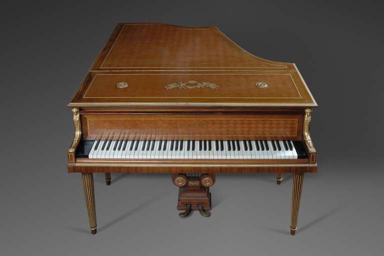 French Ormolu-Mounted and Parquetry Baby Grand Piano by Ignaz Playel 1