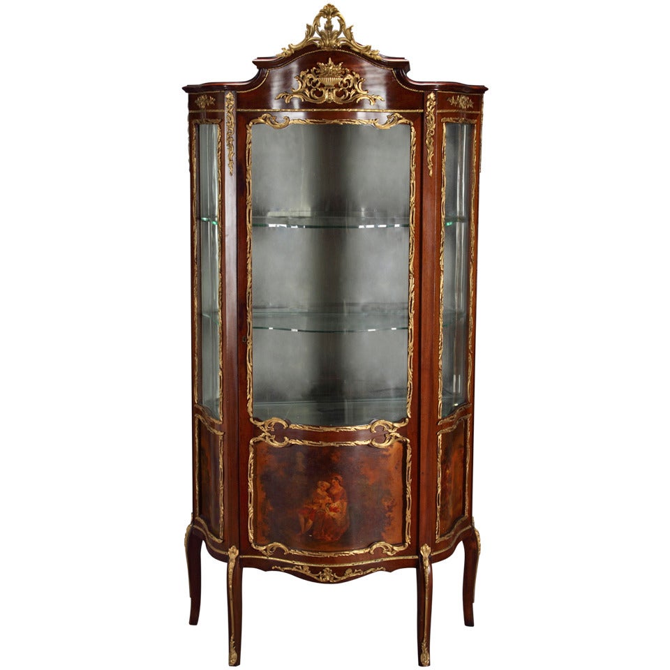 Französische Remy Martin-Vitrine im Louis-XV-Stil, Goldbronze vergoldete Bronze montiert