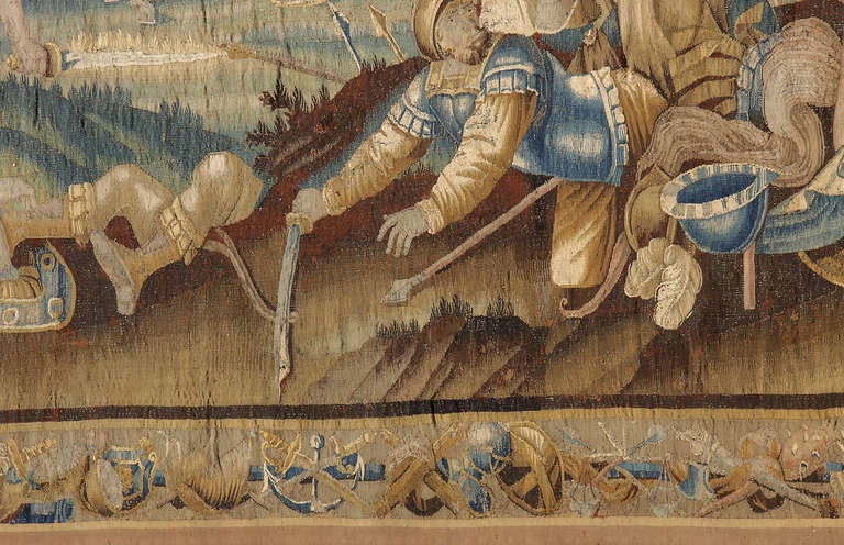 Groer flmischer Wandteppich aus dem 17. Jahrhundert mit dem Titel Battle over Jerusalem im Zustand „Gut“ im Angebot in Los Angeles, CA
