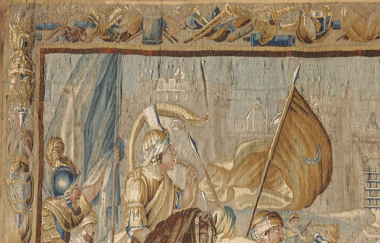 Groer flmischer Wandteppich aus dem 17. Jahrhundert mit dem Titel Battle over Jerusalem im Angebot 1