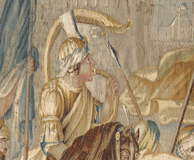 Groer flmischer Wandteppich aus dem 17. Jahrhundert mit dem Titel Battle over Jerusalem im Angebot 2